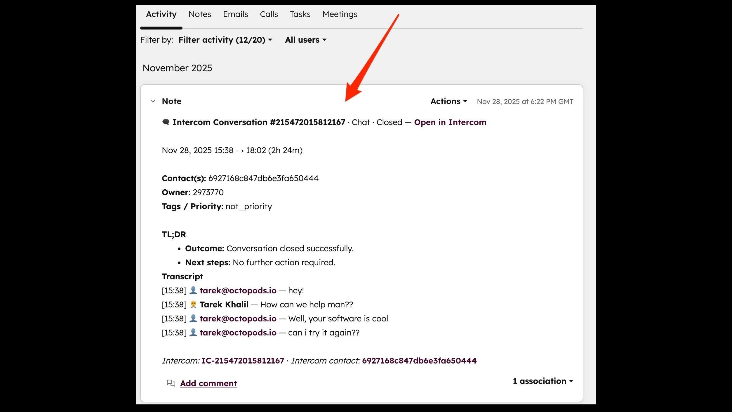 Conversation capture